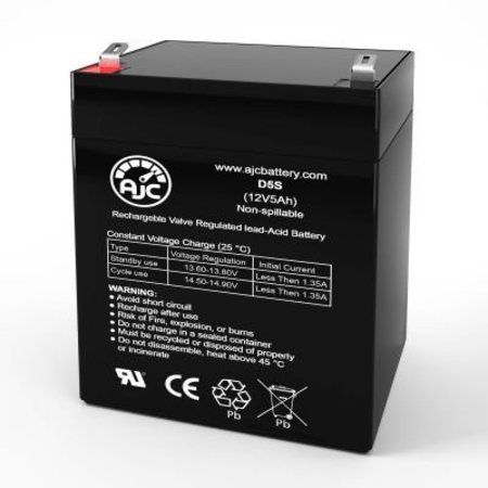 BATTERY CLERK AJC BB SHR7-12 Sealed Lead Acid Replacement Battery 5Ah, 12V, F2 AJC-D5S-F2-V-0-191553